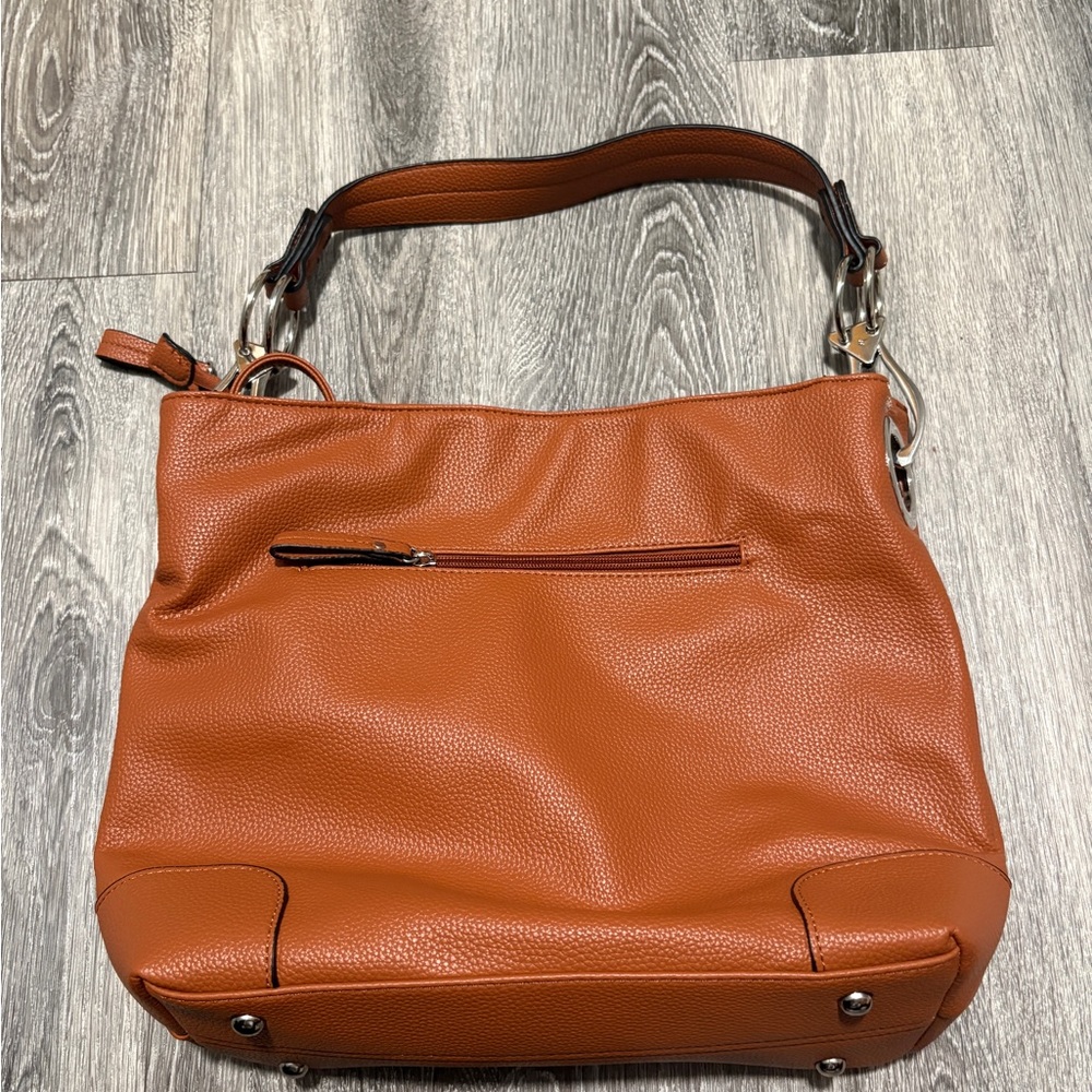 MKF Collection Brown Leather Women's Hobo Bag - Picture 2 of 14